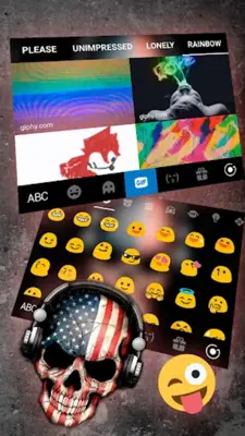 America Dj Skull Keyboard Them android App screenshot 0