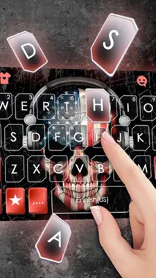 America Dj Skull Keyboard Them android App screenshot 2