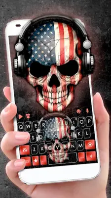 America Dj Skull Keyboard Them android App screenshot 3